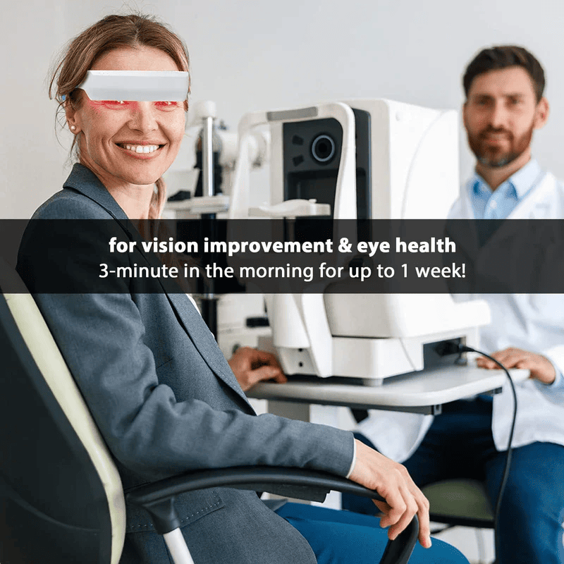 2-in-1 Red & Blue LED Light Wellness Glasses | Wearable Light Therapy for Visual Comfort & Mood Support