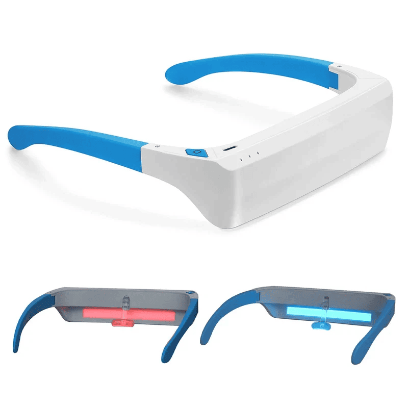 2-in-1 Red & Blue LED Light Wellness Glasses | Wearable Light Therapy for Visual Comfort & Mood Support