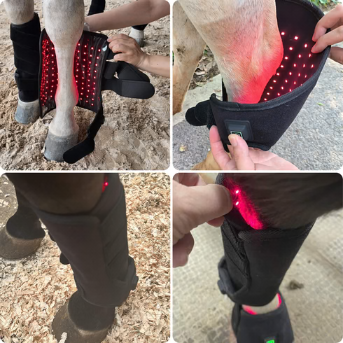 2PCs- Red Infrared Light Therapy Leg Boots for Horse