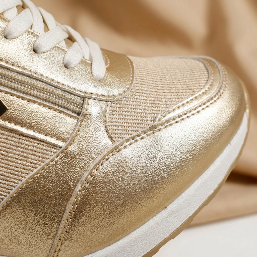 Women’s Stylish Wedge Trainers with Side Zip