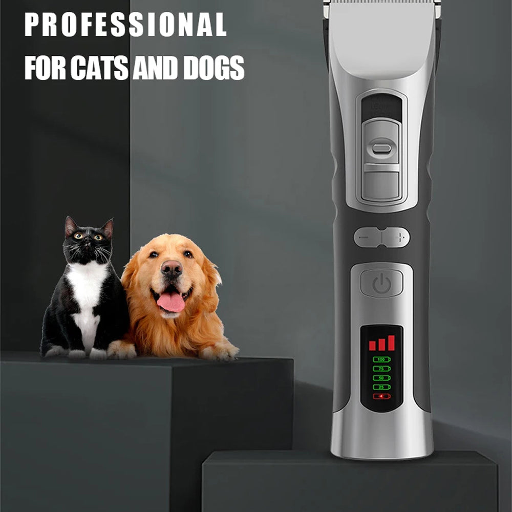 FuriCutx Professional Dog Grooming Clippers, Quiet Cordless Heavy-Duty Metal Pet Hair Trimmer for Small & Large Dogs