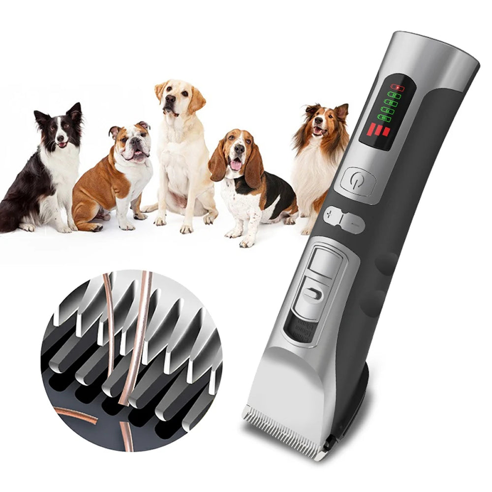 FuriCutx Professional Dog Grooming Clippers, Quiet Cordless Heavy-Duty Metal Pet Hair Trimmer for Small & Large Dogs
