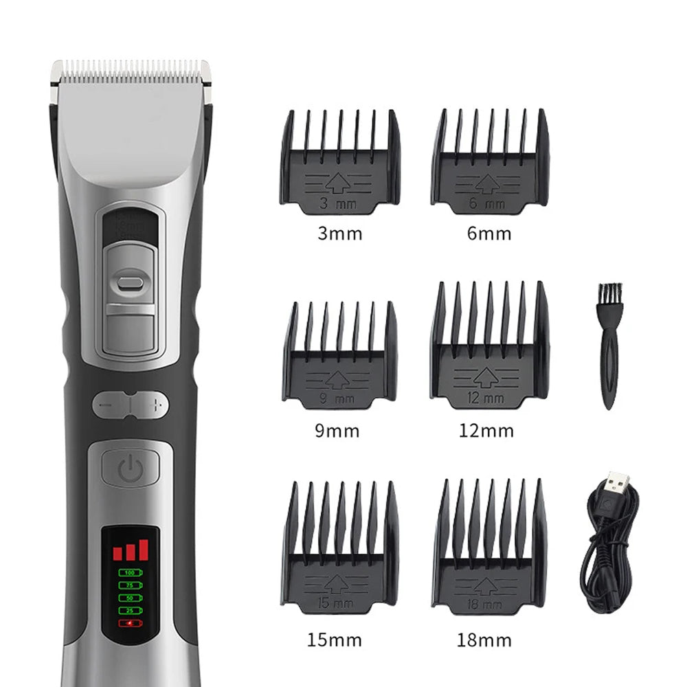 FuriCutx Professional Dog Grooming Clippers, Quiet Cordless Heavy-Duty Metal Pet Hair Trimmer for Small & Large Dogs