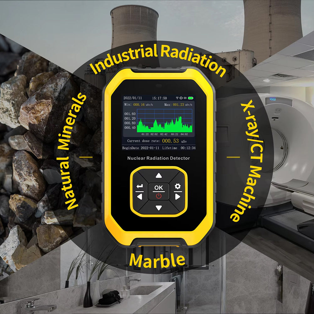 Geiglorix Geiger Counter | X γ β Ray Detection | Dose Rate Tracking | 1200mAh Battery | Impact Protection