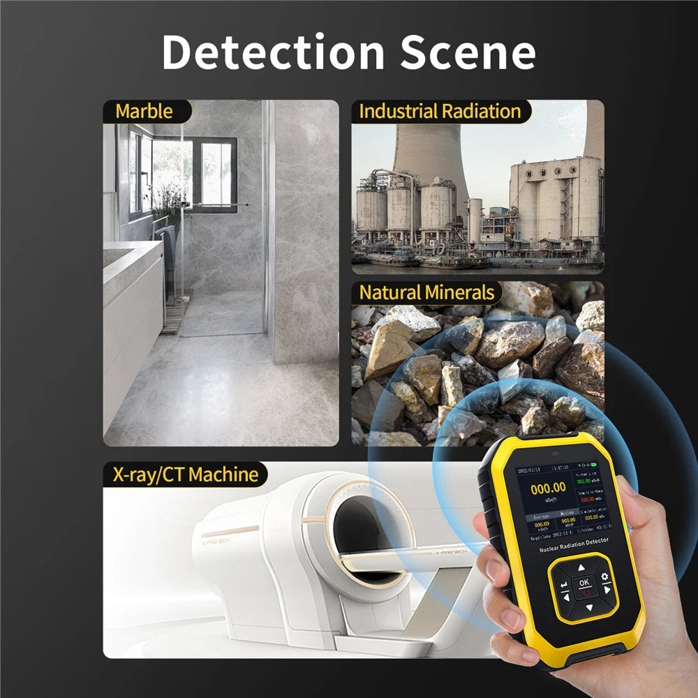 Geiglorix Geiger Counter | X γ β Ray Detection | Dose Rate Tracking | 1200mAh Battery | Impact Protection
