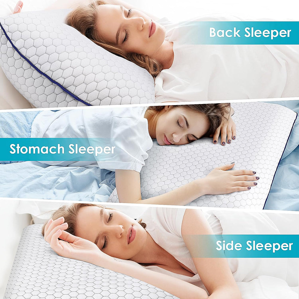 GeliPillex Cooling Gel Memory Foam Pillow Orthopedic Neck Support for All Sleepers