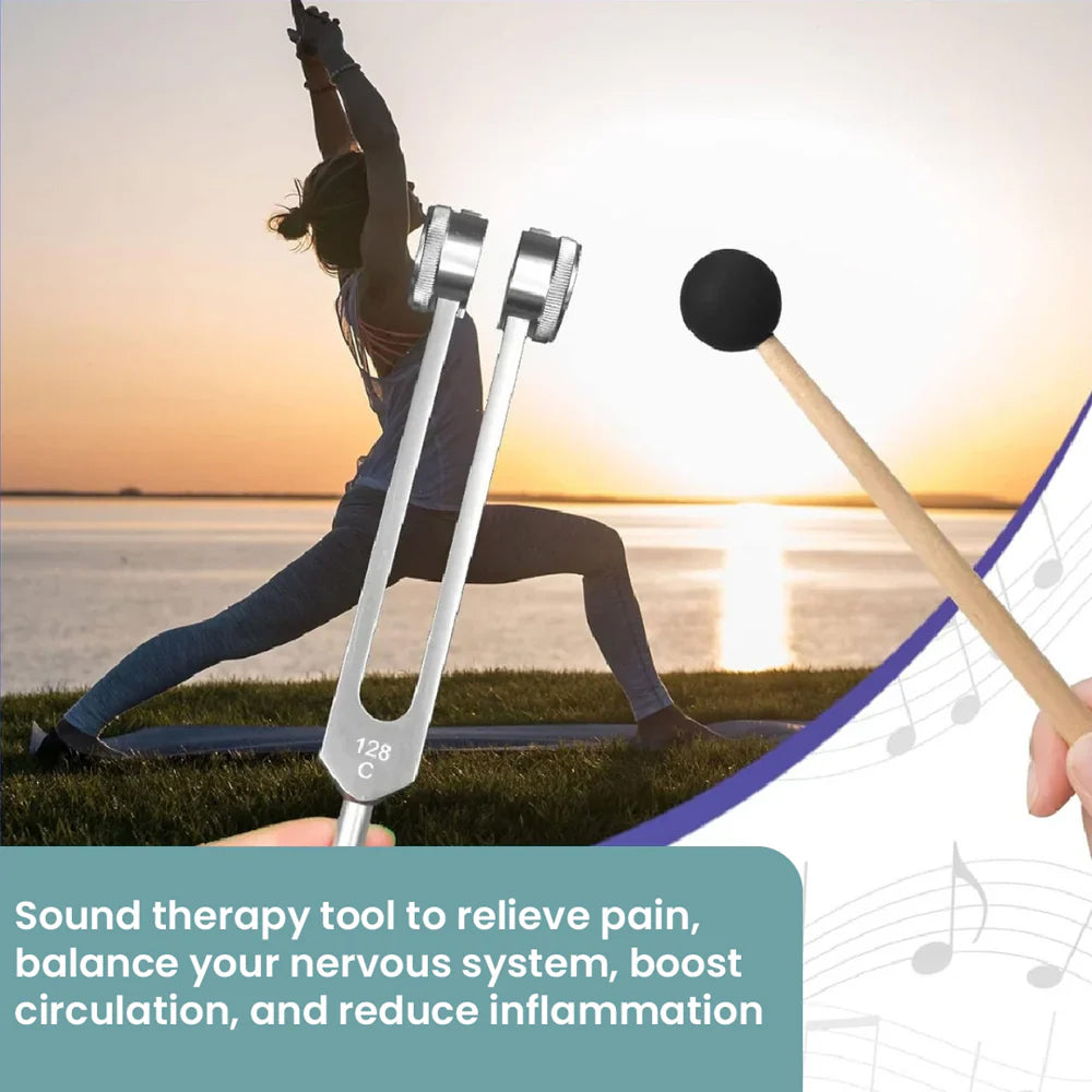 Healabest Tuning Forks for Healing - Deep Vibration Frequency - Targeted Joint Inflammation Relief - Increases Range of Motion - Precise Relief