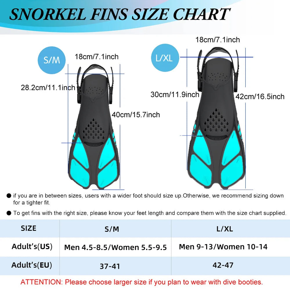 DeepBrez Professional Snorkel Set - 180 Degree Panoramic Mask with Dry Top Snorkel and Adjustable Fins - Tempered Glass Anti Fog Diving Gear