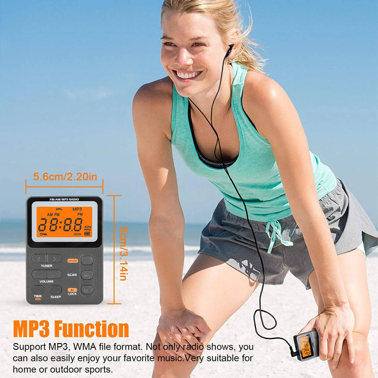 Pocket Am Fm Radio With Best Reception - Battery Operated Portable