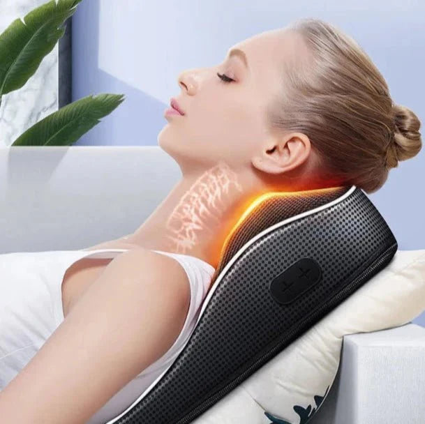 Heated Shiatsu Neck & Back Massager Cushion for Pain Relief with vibration