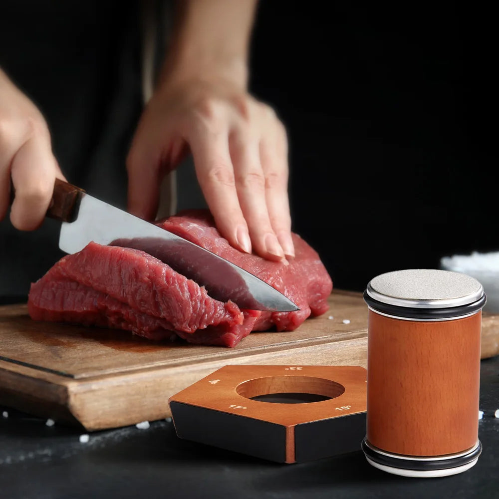 Knivratix Rolling Knife Sharpener | 5 Precision Angles | Diamond Disc Technology | No Electricity or Water Required