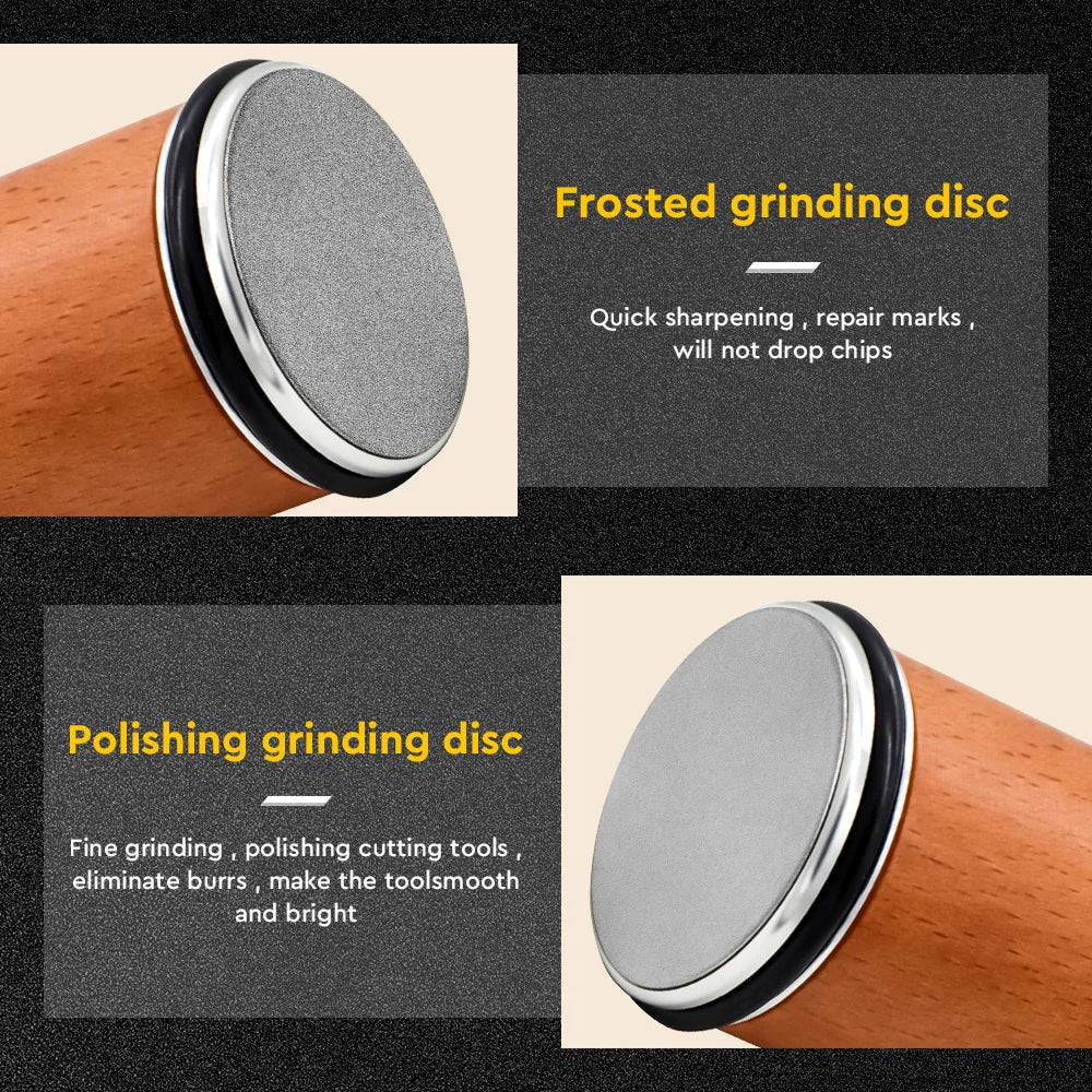 Knivratix Rolling Knife Sharpener | 5 Precision Angles | Diamond Disc Technology | No Electricity or Water Required