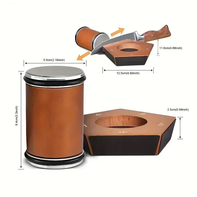 Knivratix Rolling Knife Sharpener | 5 Precision Angles | Diamond Disc Technology | No Electricity or Water Required