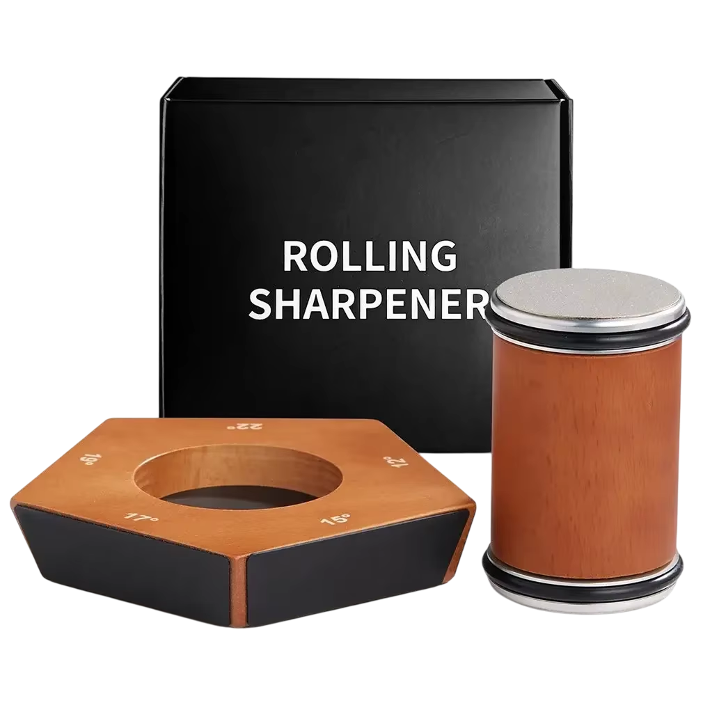 Knivratix Rolling Knife Sharpener | 5 Precision Angles | Diamond Disc Technology | No Electricity or Water Required