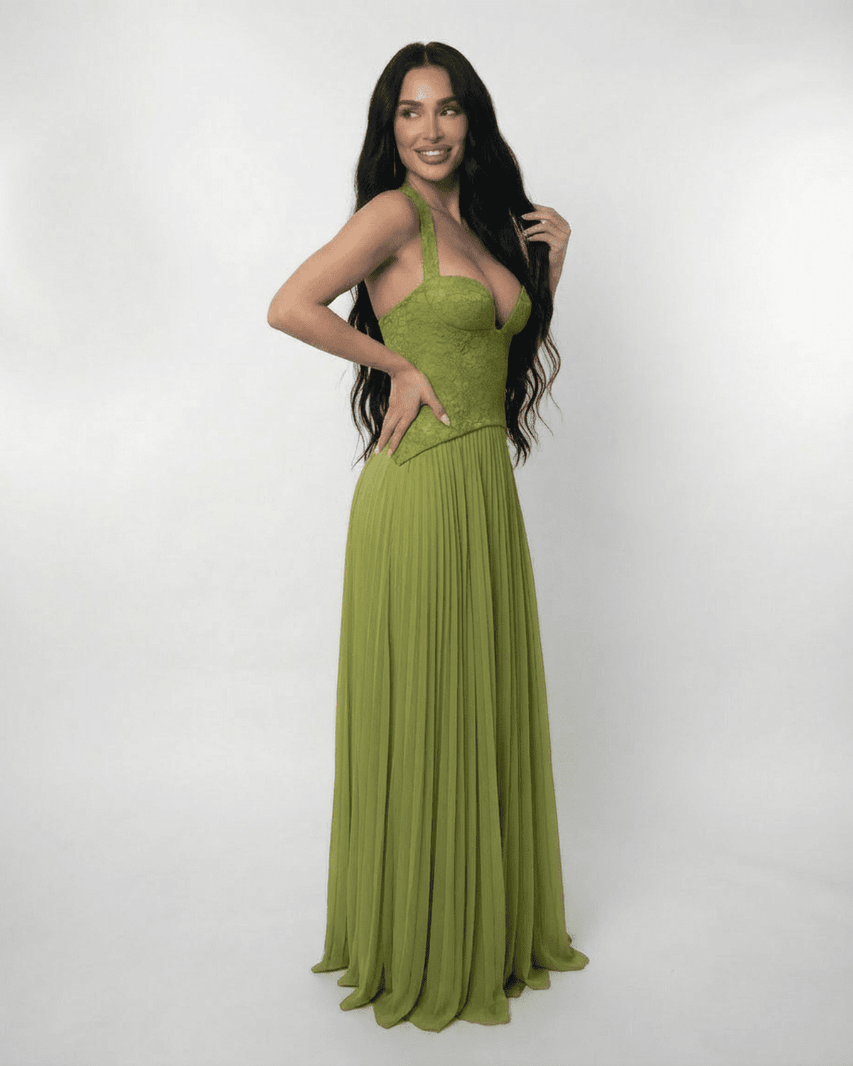 Halterneck Corset Maxi Dress | Women’s Elegant Evening Dress