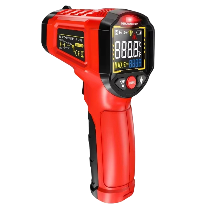 Lazeriok Infrared Laser Thermometer Non Contact Digital Temperature Gun for Kitchen Cooking Pizza Ovens Automotive Engine and HVAC Testing