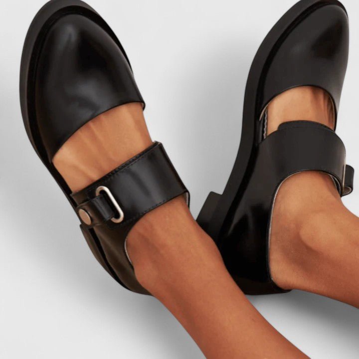 Mary Jane Shoes Wide Strap Chunky Sole Rounded Toe