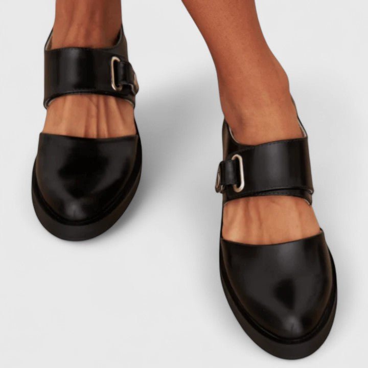 Mary Jane Shoes Wide Strap Chunky Sole Rounded Toe