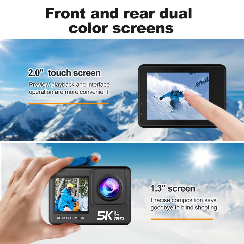 MatroDive Underwater Camera For Scuba Diving | 5K Ultra HD Video | Dual Screen | Image Stabilization | 30M Waterproof