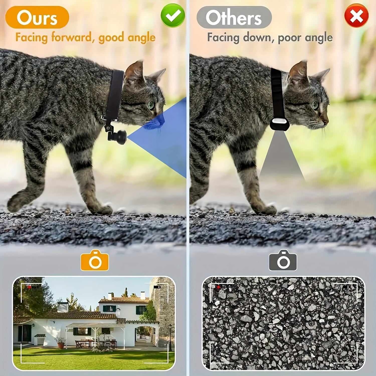 PawieView HD Pet Collar Camera | Wide-Angle Action Cam for Cats & Dogs Black
