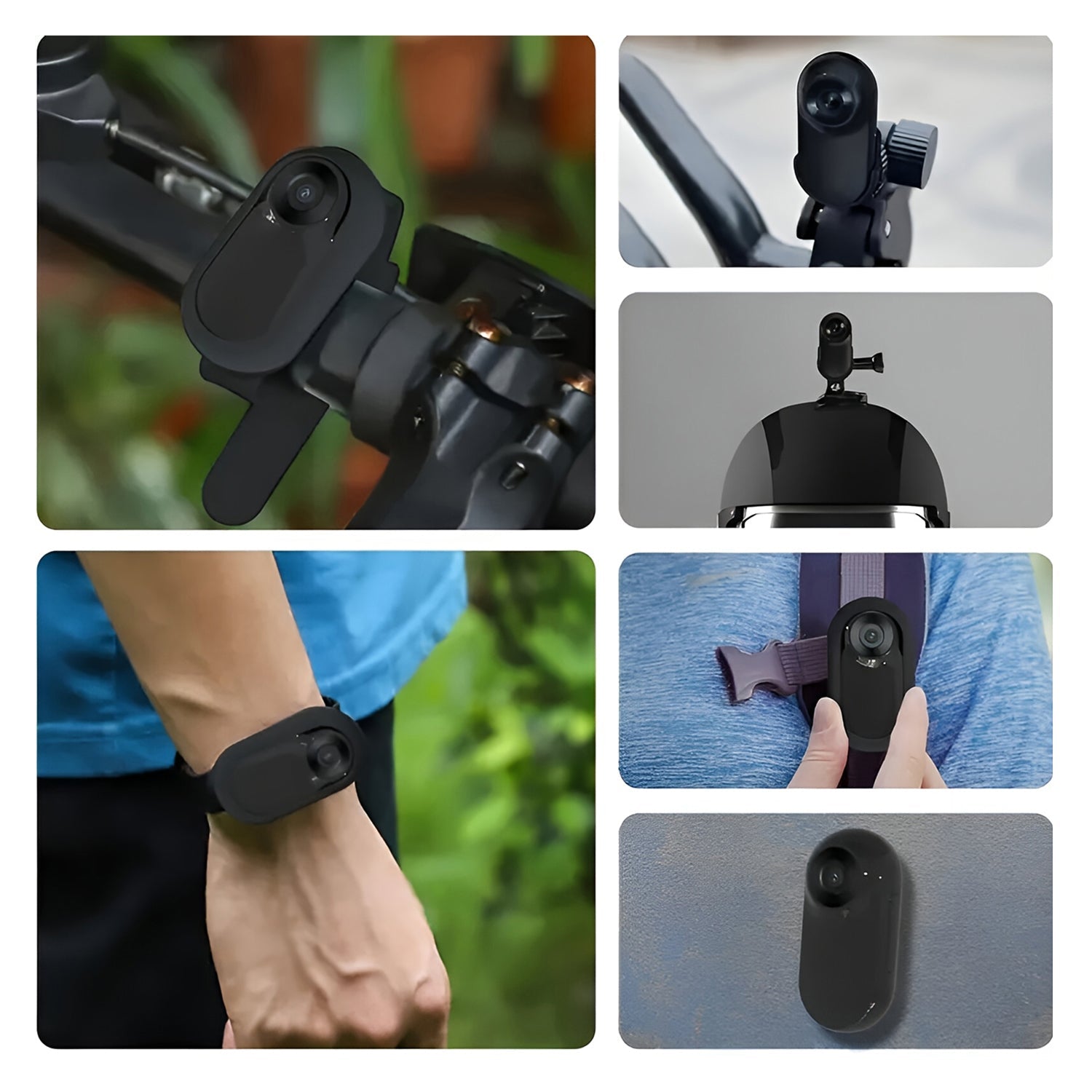 PawieView HD Pet Collar Camera | Wide-Angle Action Cam for Cats & Dogs Black