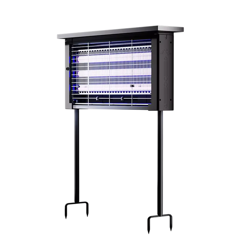 Mozzapx Solar Power Bug Zapper - Triple Installation Design - Rotatable Solar Panels - High-Capacity Battery - Ambient Soft Lighting - Professional
