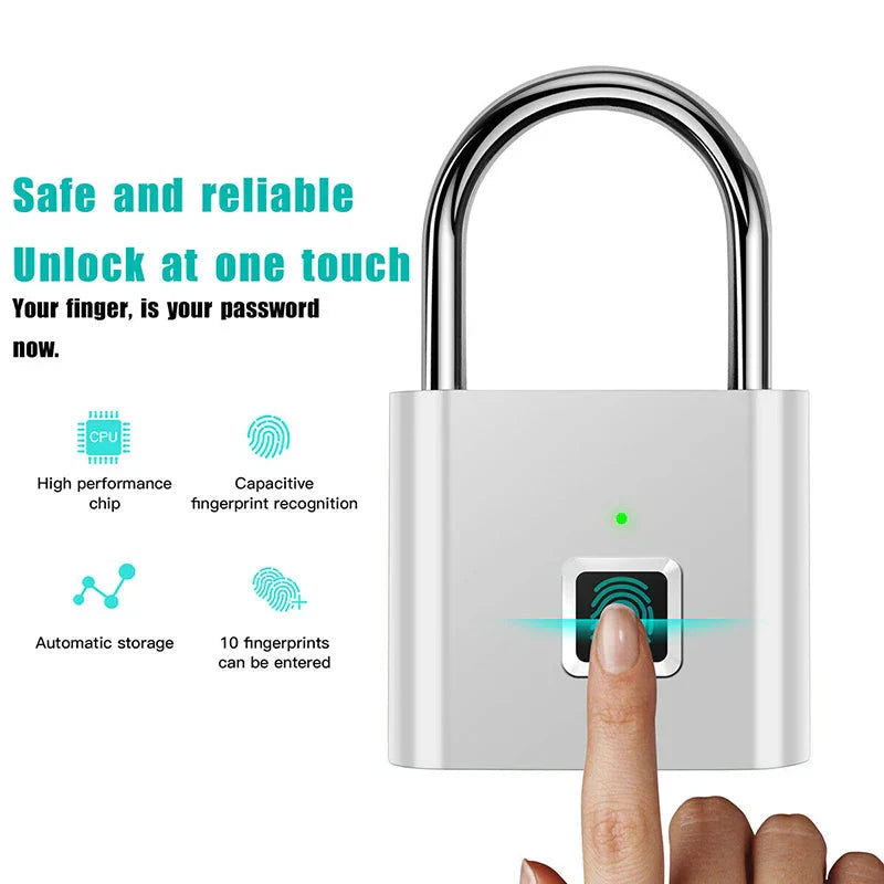 Smart Biometric Padlock with Fingerprint Access Control
