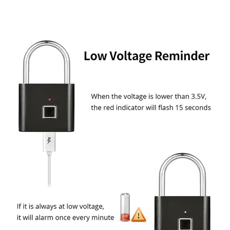 Smart Biometric Padlock with Fingerprint Access Control