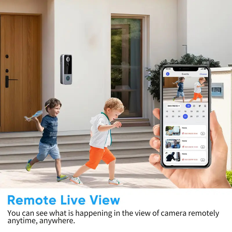PurePeeki Best Camera Doorbell - No Monthly Subscription Fees