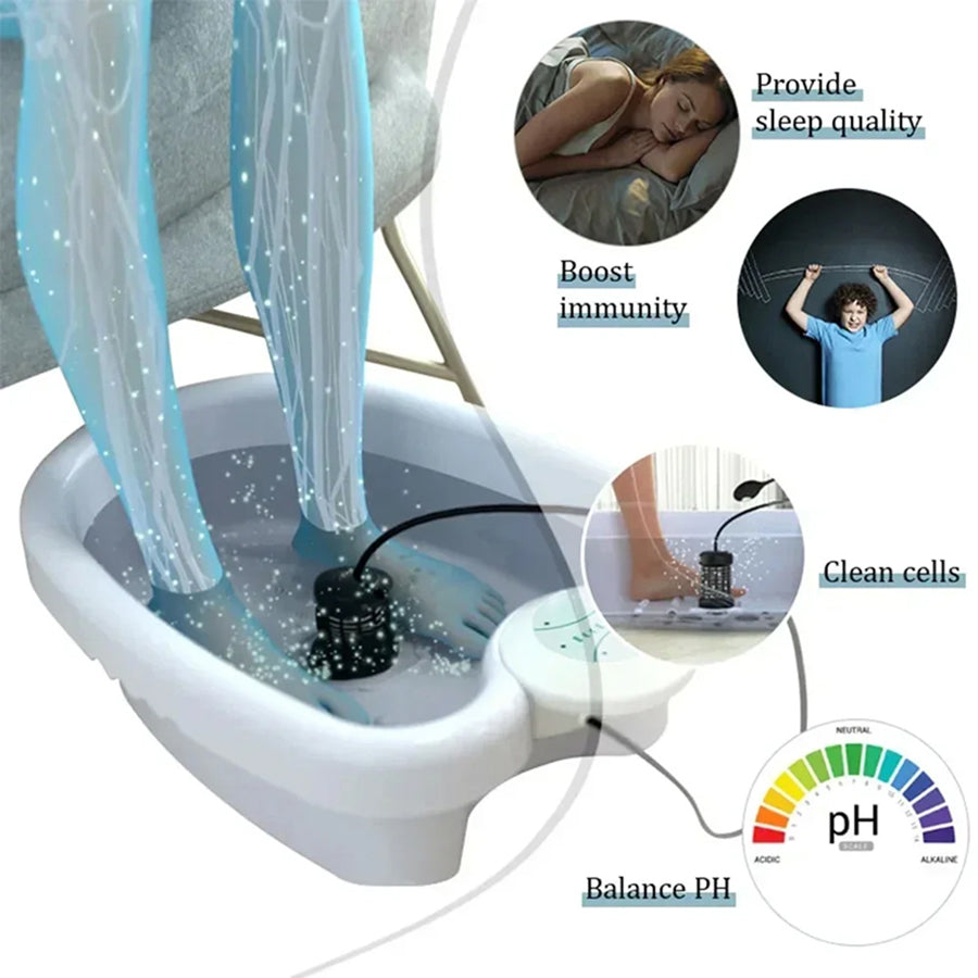 PureSolek Foot Detox Machine | Ionic Detox Therapy | Home Wellness Spa | Circulation Support