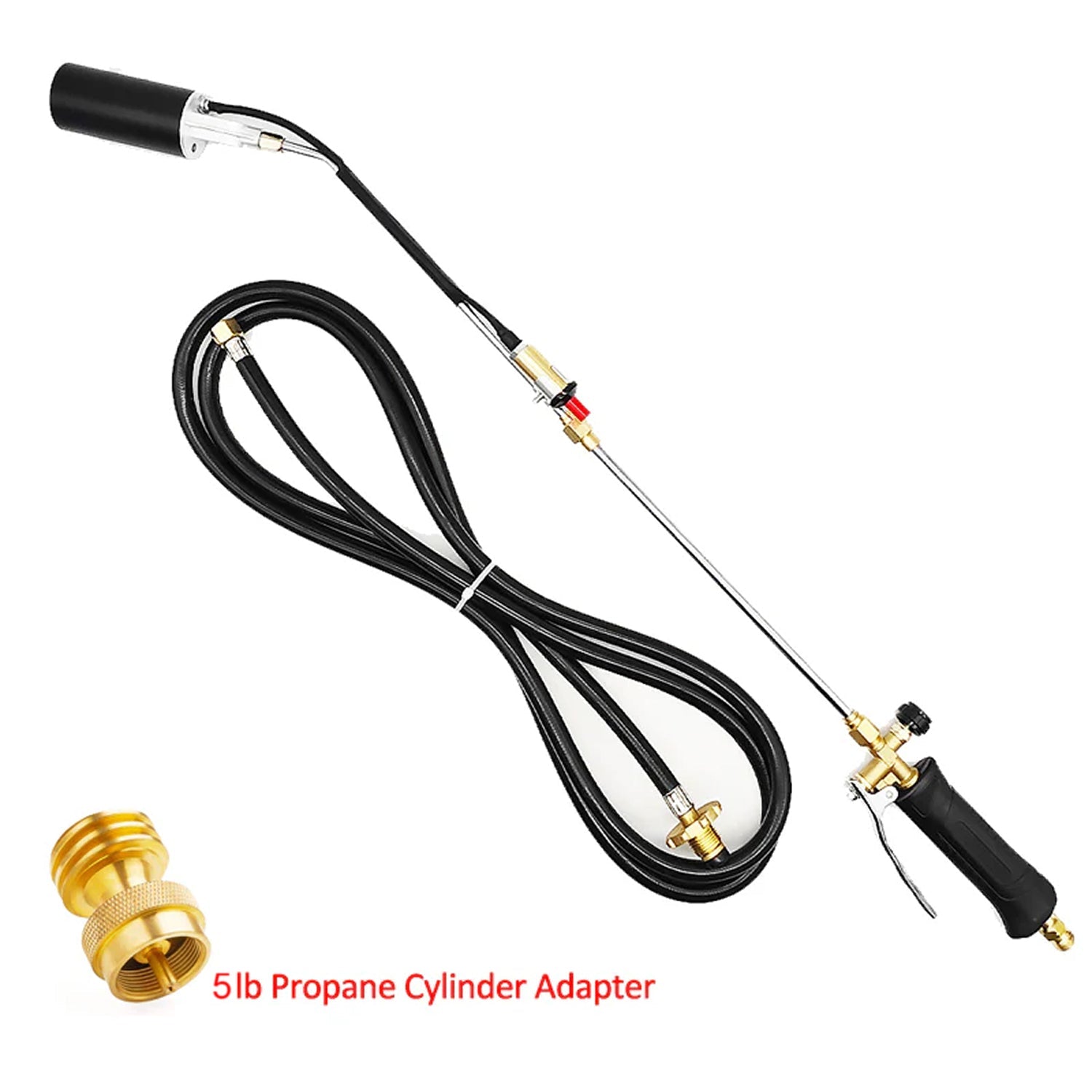 PyroScorc 800,000 BTU Propane Weed Burner - 3200°F Heavy-Duty Weed Torch with 10ft Hose, High-Heat Gas Torch for Garden, Lawn & Driveway, Flint