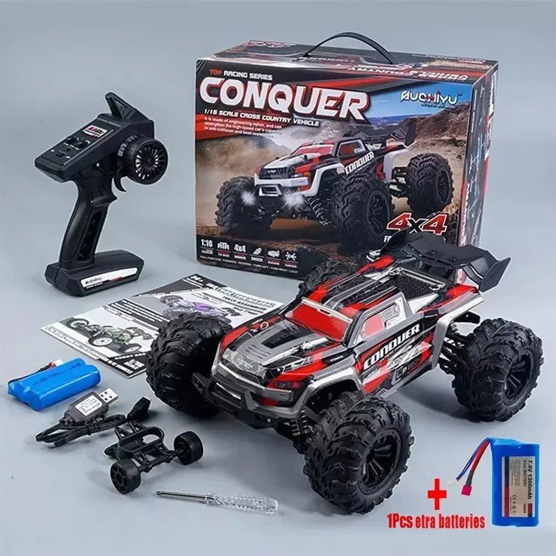 Conquer: 31 MPH Remote Control Racing Buggy - Monster Truck With Dual Batteries