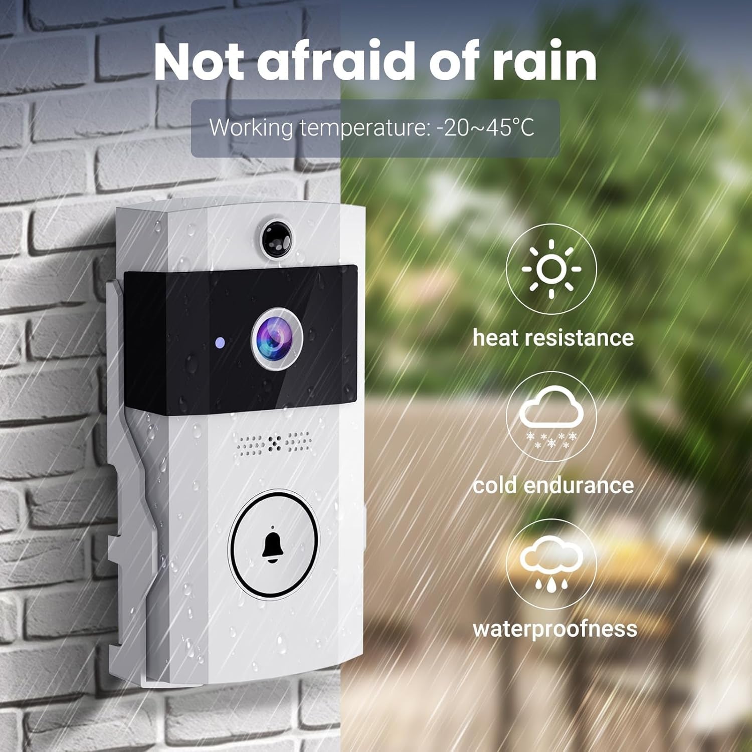 Ringixdo No Subscription Doorbell Camera | 5MP Video | Two Way Audio | Rechargeable Battery