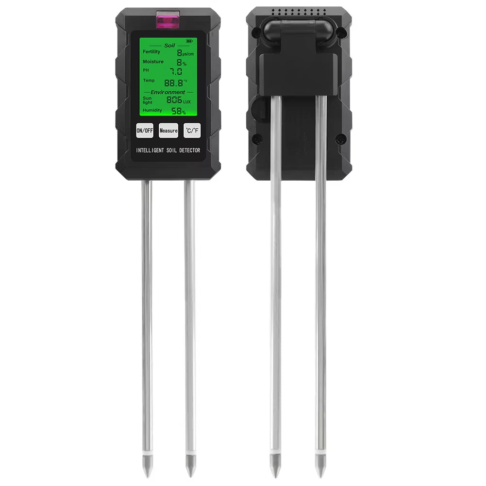 Rootabest Soil PH Tester | 6-In-1 Testing | Digital LED Display | Sensitive Probes | Plant Recommendations