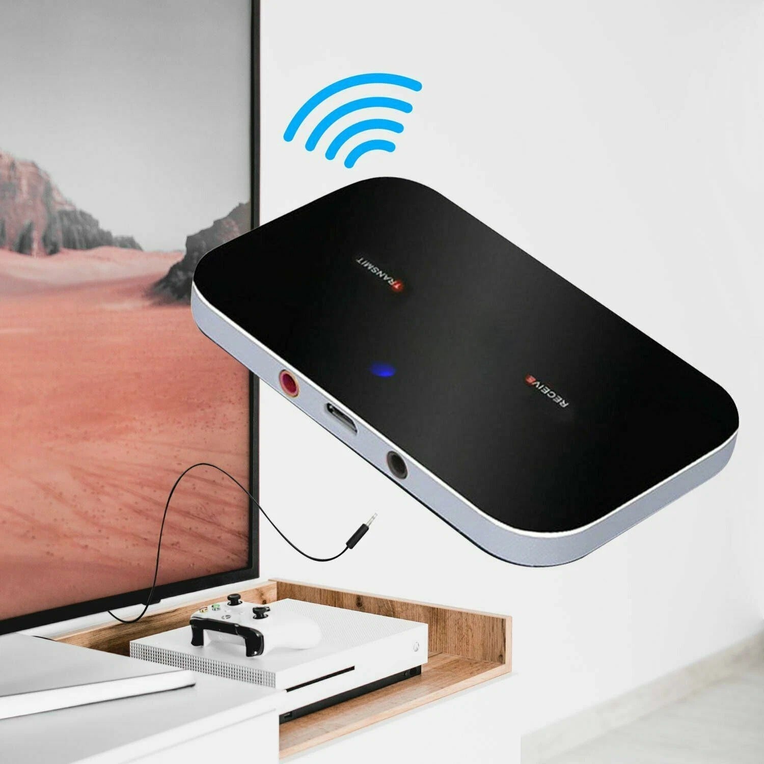 Wireless Bluetooth Transmitter And Receiver RCA To 3.5mm Aux Audio Adapter