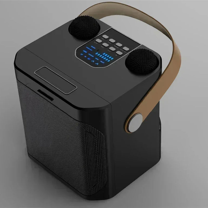 360° Sound Portable Karaoke Speaker System with Dual Wireless Microphones – Perfect for Indoor and Outdoor Parties