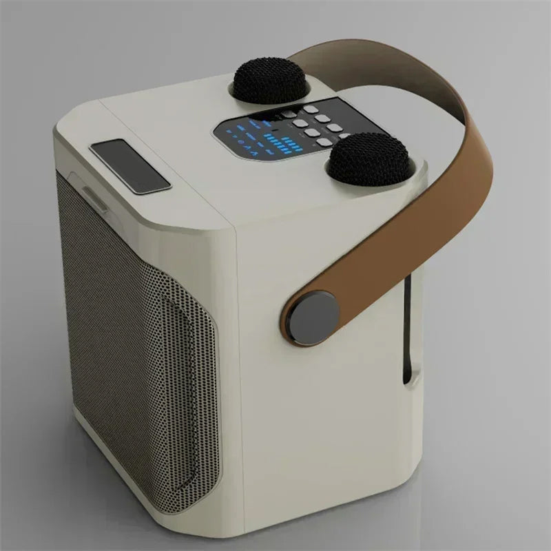 360° Sound Portable Karaoke Speaker System with Dual Wireless Microphones – Perfect for Indoor and Outdoor Parties