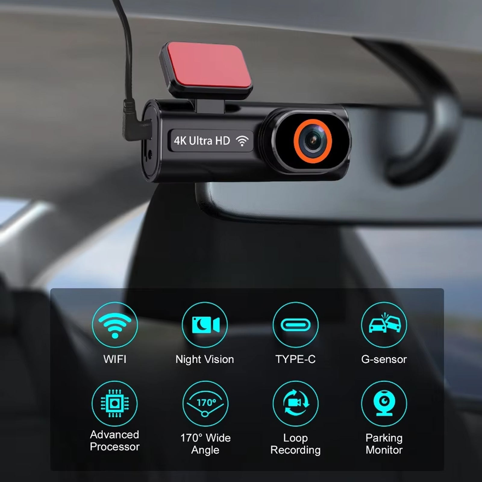SnapiDual Wireless Dashcam | Dash Camera For Recording Daily Driving Footage