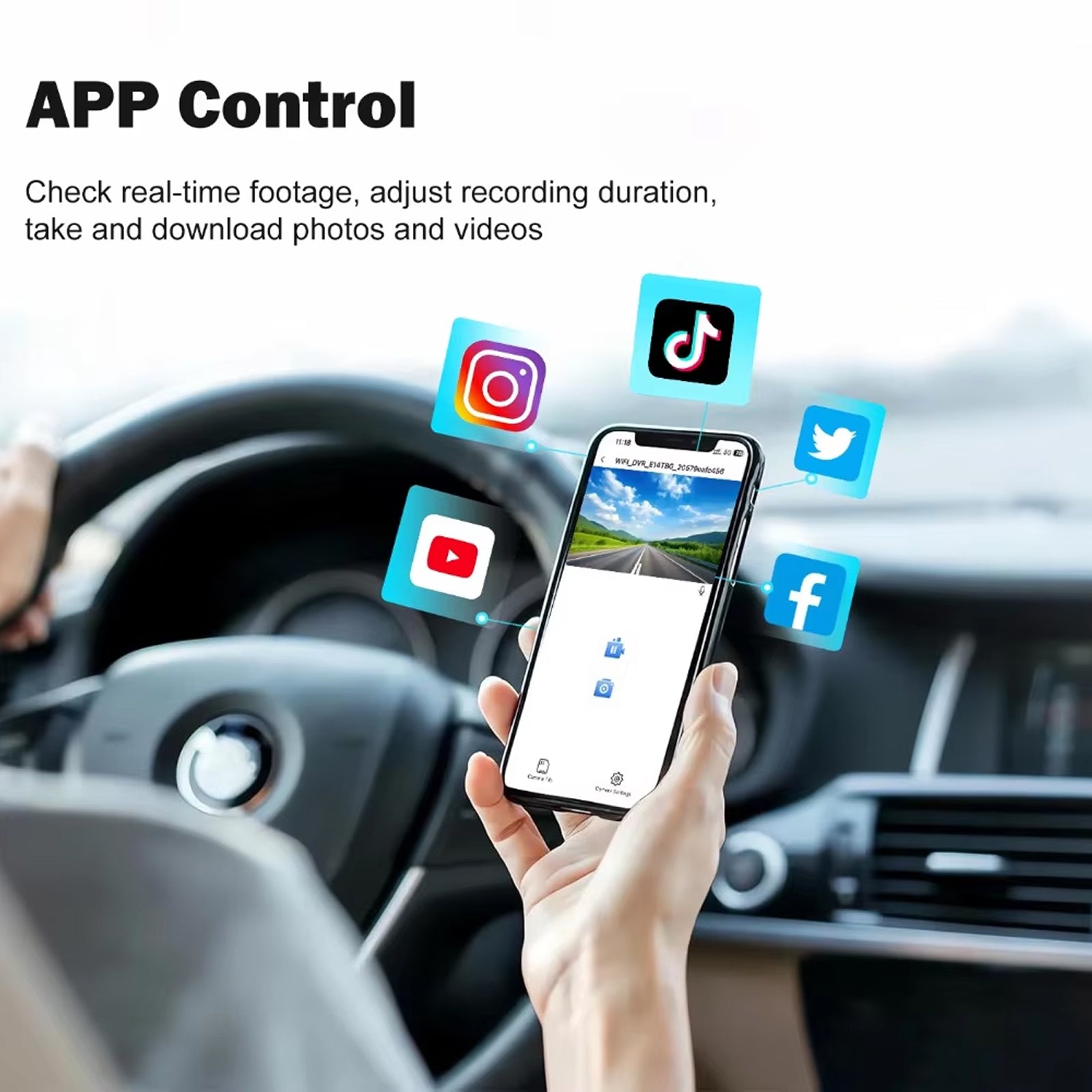SnapiDual Wireless Dashcam | Dash Camera For Recording Daily Driving Footage