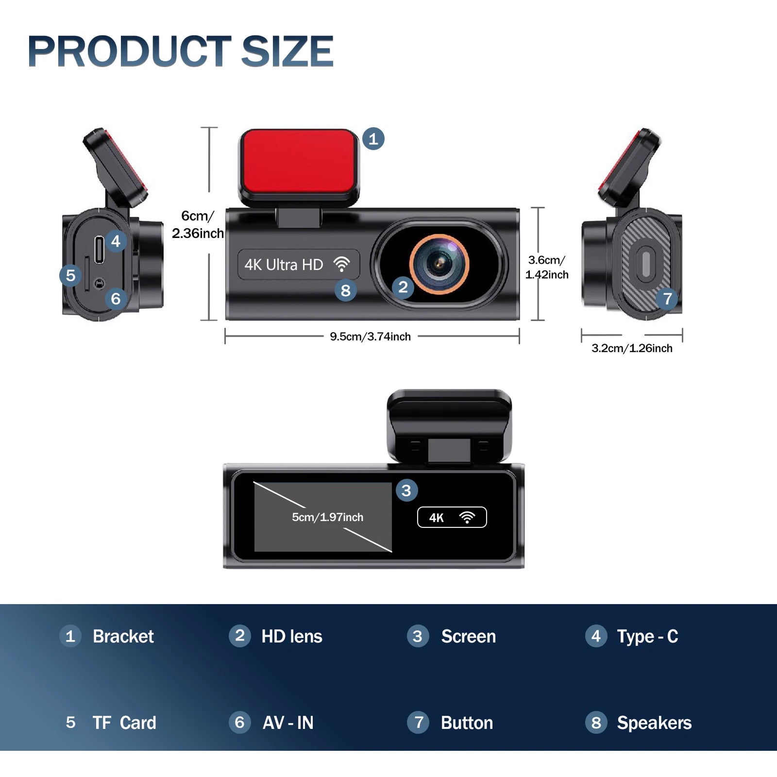 SnapiDual Wireless Dashcam | Dash Camera For Recording Daily Driving Footage