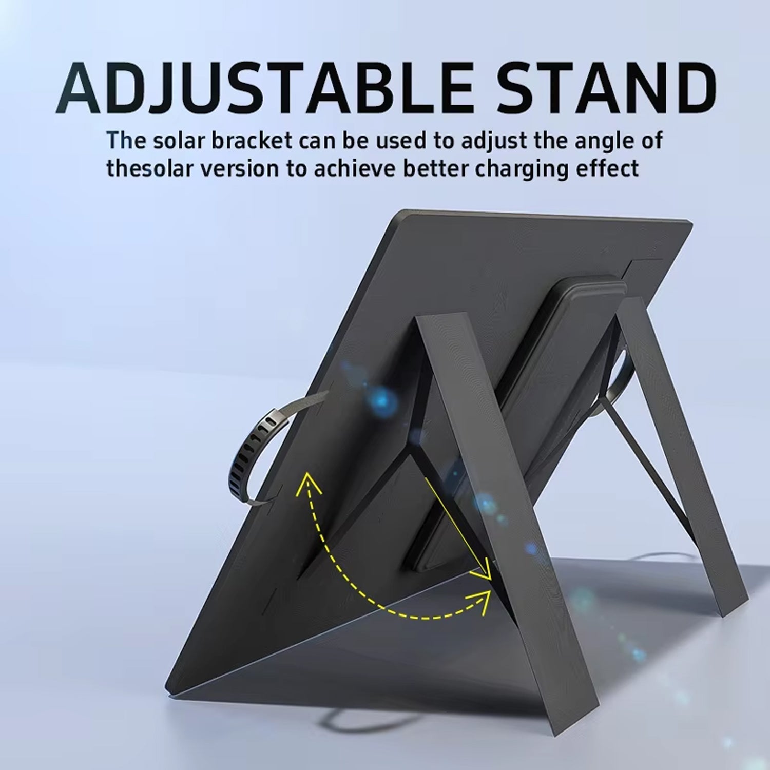 SolariFol Foldable Solar Panel - Best Portable Charger for Camping - 21.8% High Efficiency, IP67 Waterproof, USB & Type-C Ports with Folding Kickstand