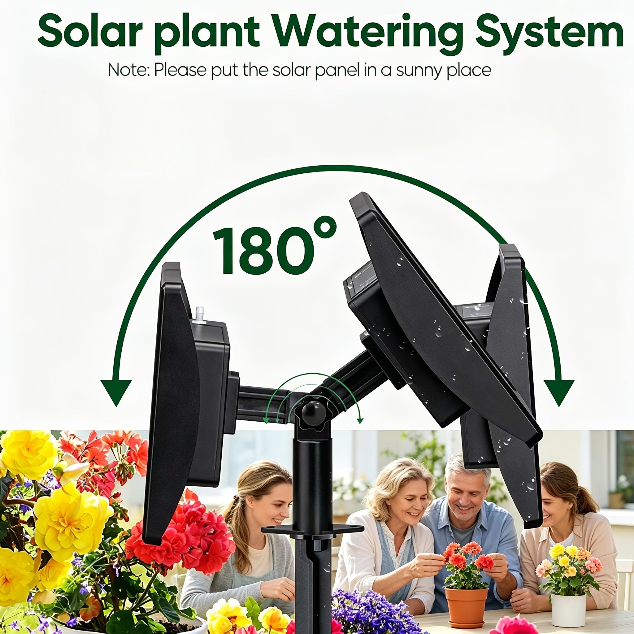 SolIramix Solar Powered Drip Irrigation System | Solar Powered Design | Supports 15 Pots | 9 Watering Modes | IP68 Waterproof