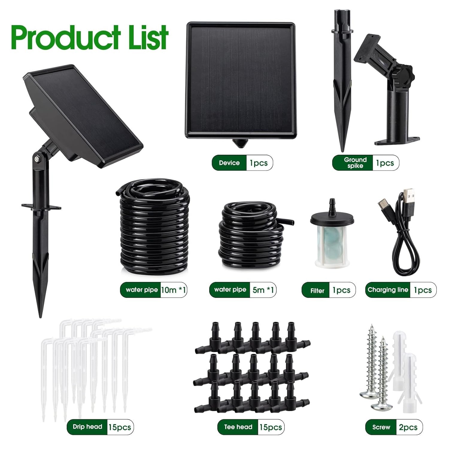 SolIramix Solar Powered Drip Irrigation System | Solar Powered Design | Supports 15 Pots | 9 Watering Modes | IP68 Waterproof