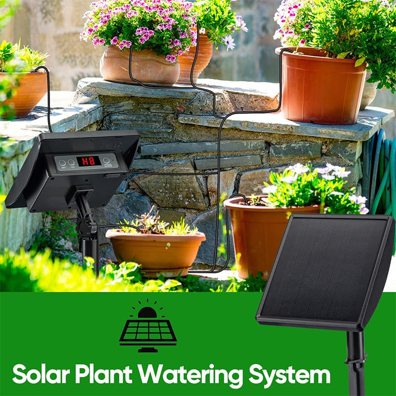 SolIramix Solar Powered Drip Irrigation System | Solar Powered Design | Supports 15 Pots | 9 Watering Modes | IP68 Waterproof