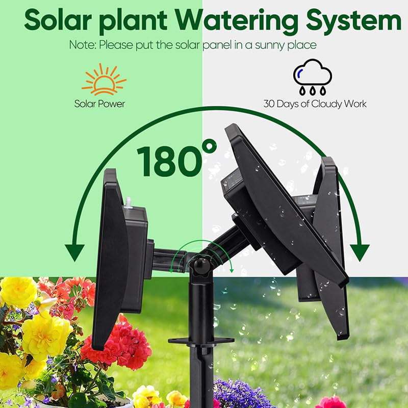 SolIramix Solar Powered Drip Irrigation System | Solar Powered Design | Supports 15 Pots | 9 Watering Modes | IP68 Waterproof