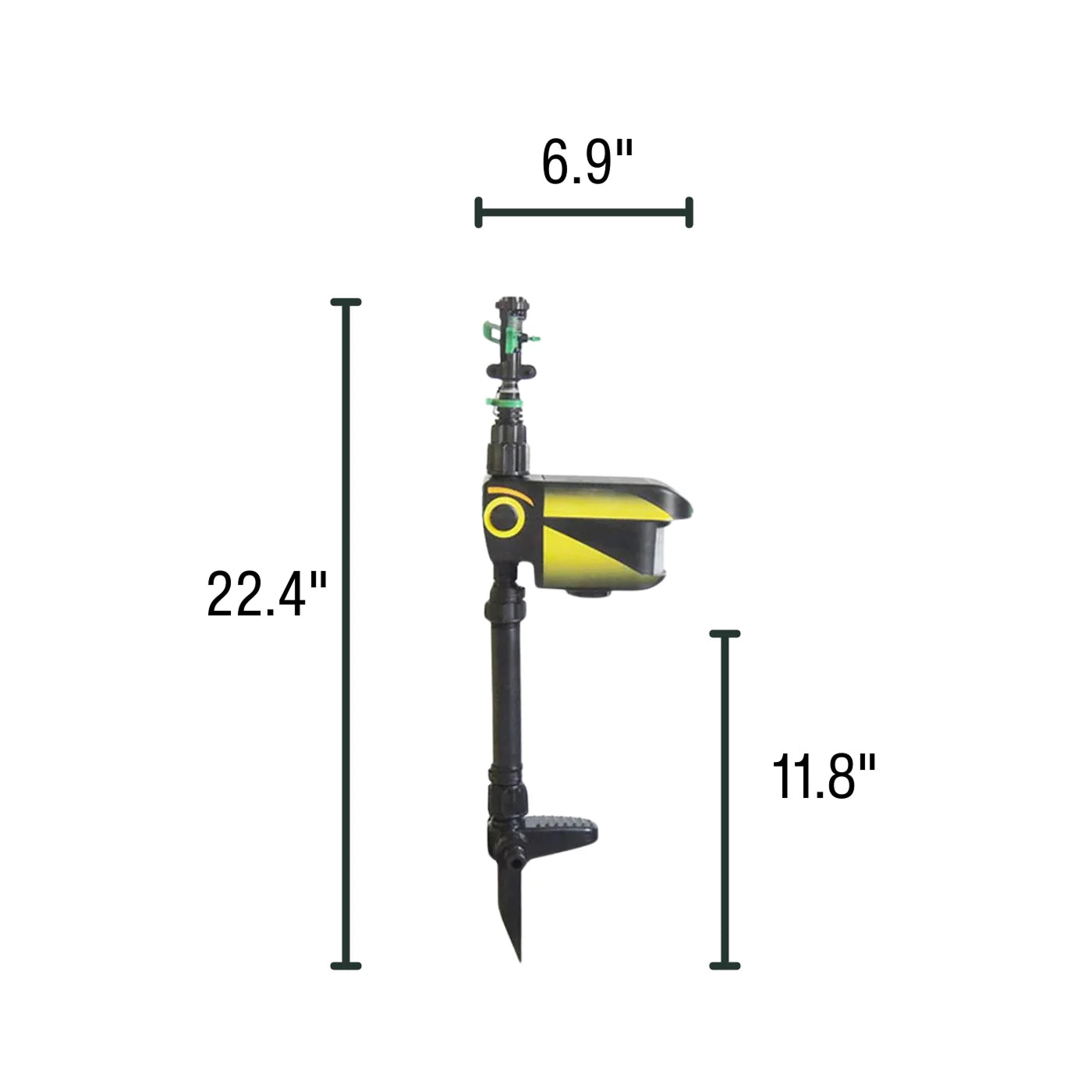 Sprixcle Motion Activated Sprinkler For Deer | 90m² Coverage | Solar USB Power | Chemical Free | IP44 Weatherproof