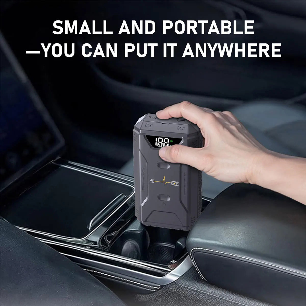 Startixus V2 Jump Starter | 5000A Peak Current | 21800mAh Power Bank | LED Flashlight | Weather Resistant