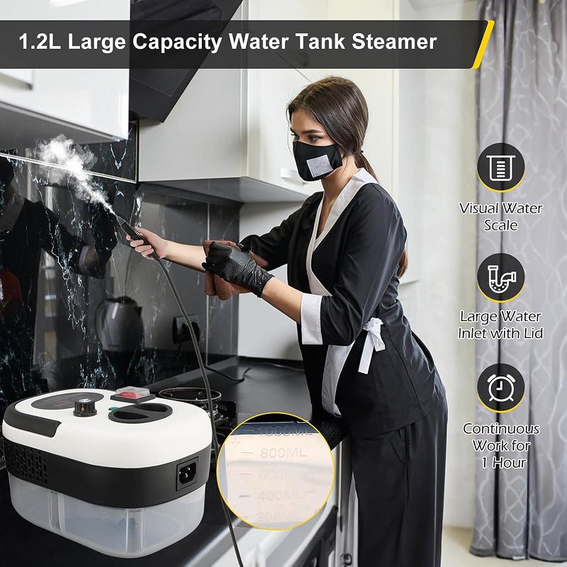2500W HIGH-PRESSURE STEAM CLEANER - 6 SETTINGS FOR HOME & KITCHEN