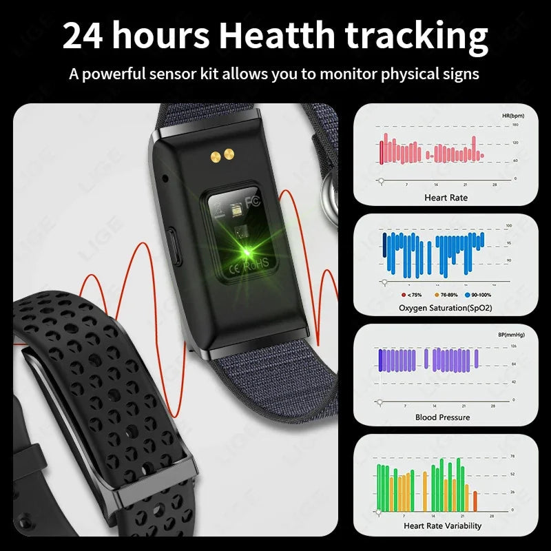 StryaVex Fitness Tracker - No Monthly Subscription Lifetime Free App - Independent Built In GPS HRV Stress Blood Pressure Smartwatch
