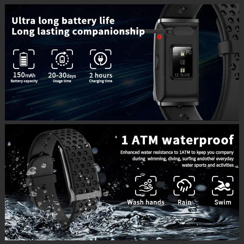 StryaVex Fitness Tracker - No Monthly Subscription Lifetime Free App - Independent Built In GPS HRV Stress Blood Pressure Smartwatch